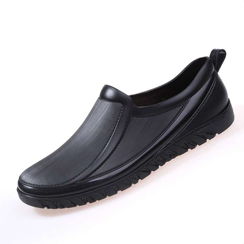 長靴レディース スリッポン型レザーカジュアルシューズ