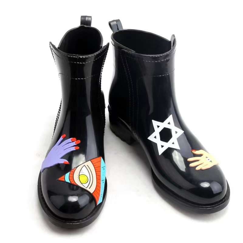 長靴レディース 長靴 ポップアートデザイン レインブーツ