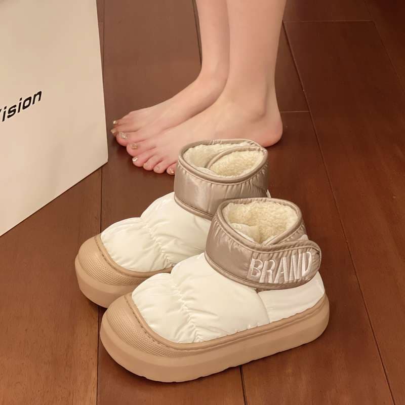 長靴レディース ふわもこ防寒ブーツ ショート丈