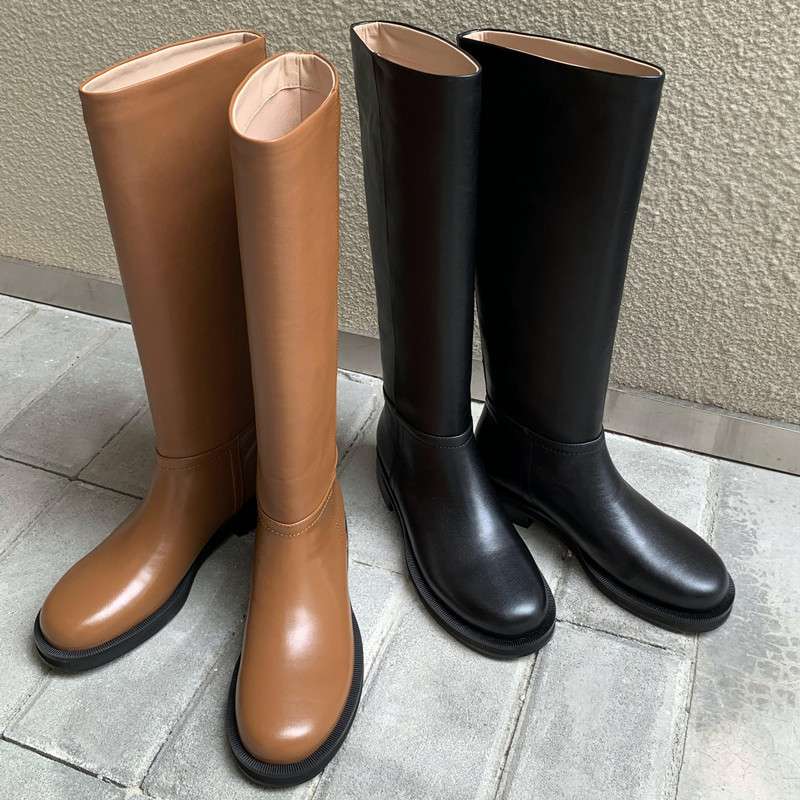 長靴レディース 長靴 シンプル美脚ロングブーツ