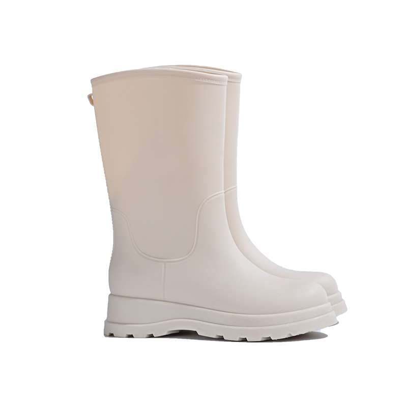 長靴レディース 長靴 モコモコ折り返しレインブーツ