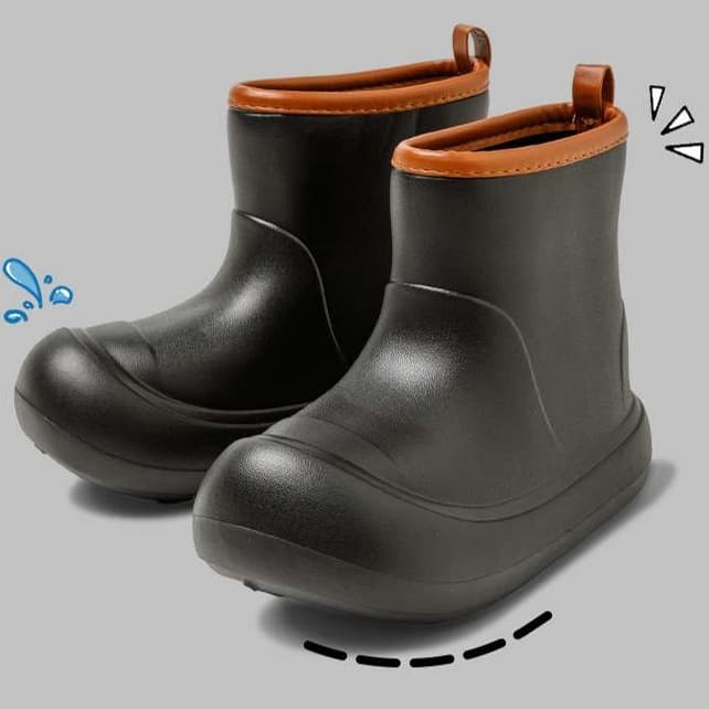 長靴レディース ミニマルシルエット レインショートブーツ