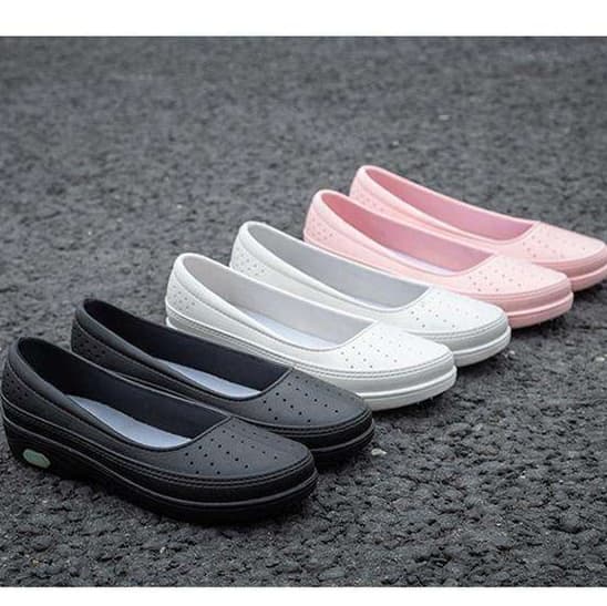 長靴レディース 快適防水フラットシューズ