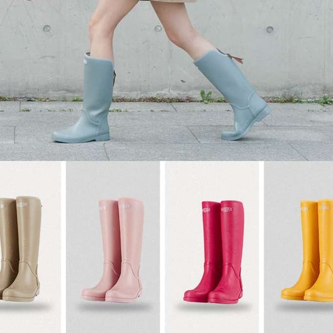 長靴レディース きらめく都会のレインブーツ