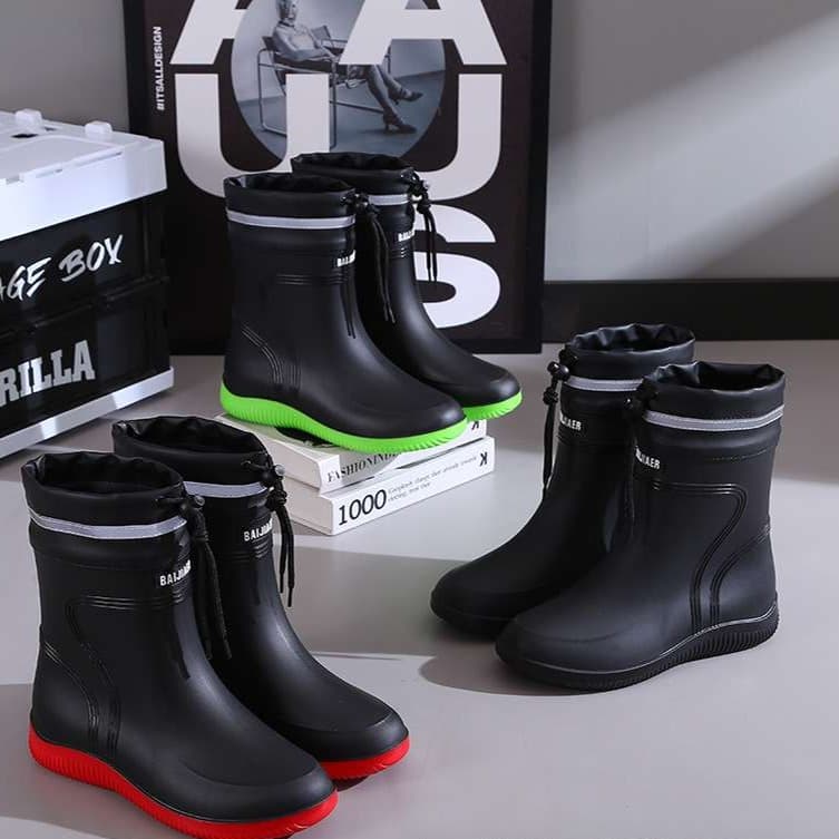 長靴レディース 快適防水アンクルブーツ 作業用長靴