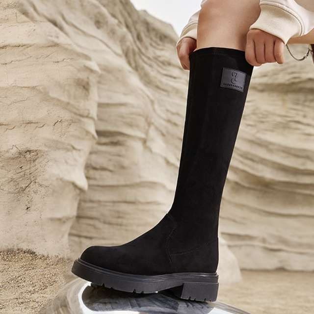 長靴レディース 伸縮性抜群のロングブーツ