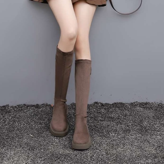 長靴レディース 伸縮性抜群のロングブーツ