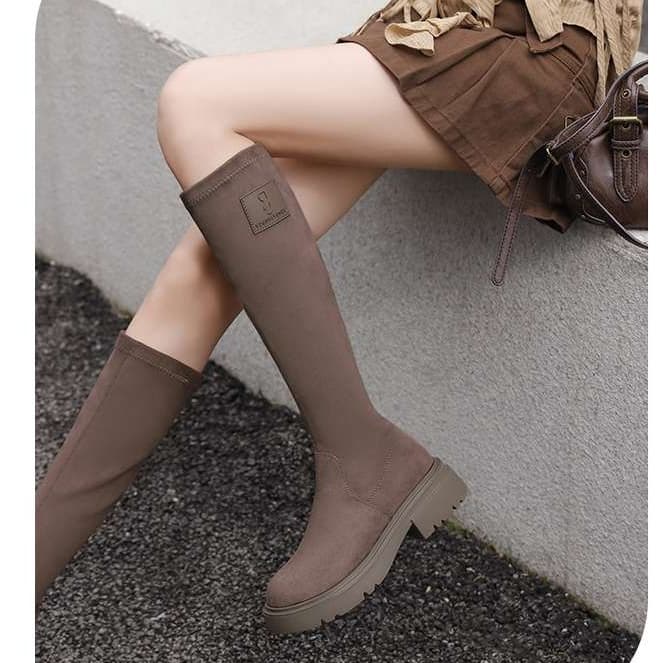 長靴レディース 伸縮性抜群のロングブーツ