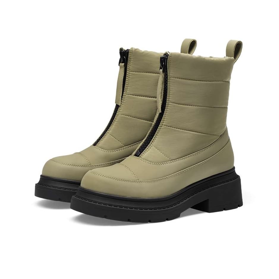 長靴レディース 秋冬の定番 快適防寒ジッパーブーツ