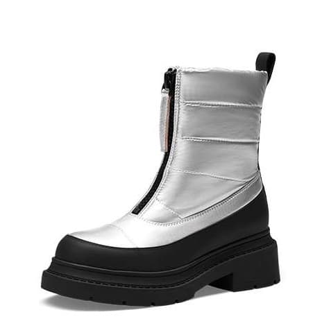 長靴レディース 秋冬の定番 快適防寒ジッパーブーツ