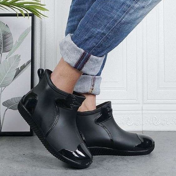 長靴レディース 都会派レディースアンクルレインブーツ