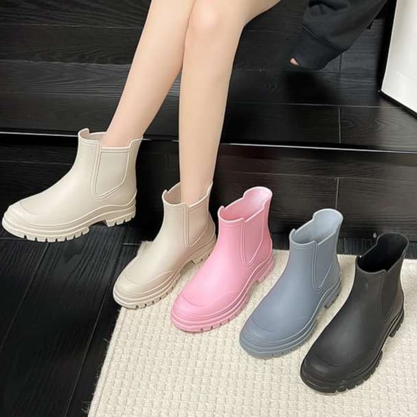 長靴レディース 長靴 スタイリッシュ防水ブーツ