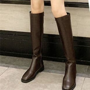 長靴レディース 女性用ロング丈乗馬風長靴 低反発素材