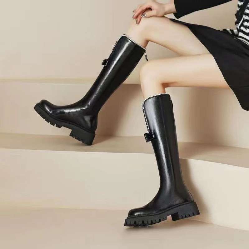 長靴レディース リボン付きエレガント長靴