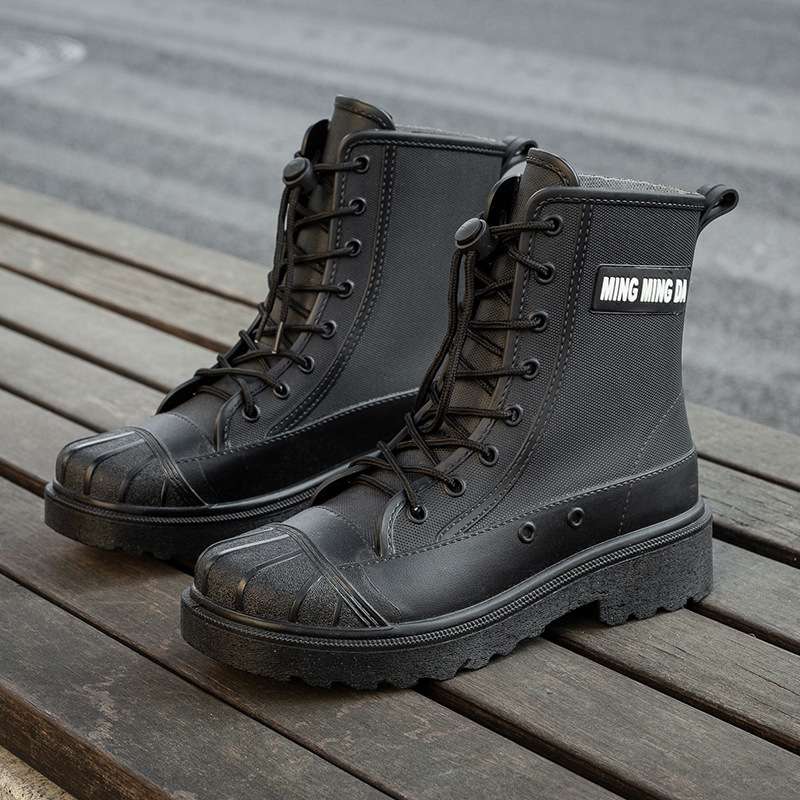 長靴レディース 作業用タフソール編み上げブーツ