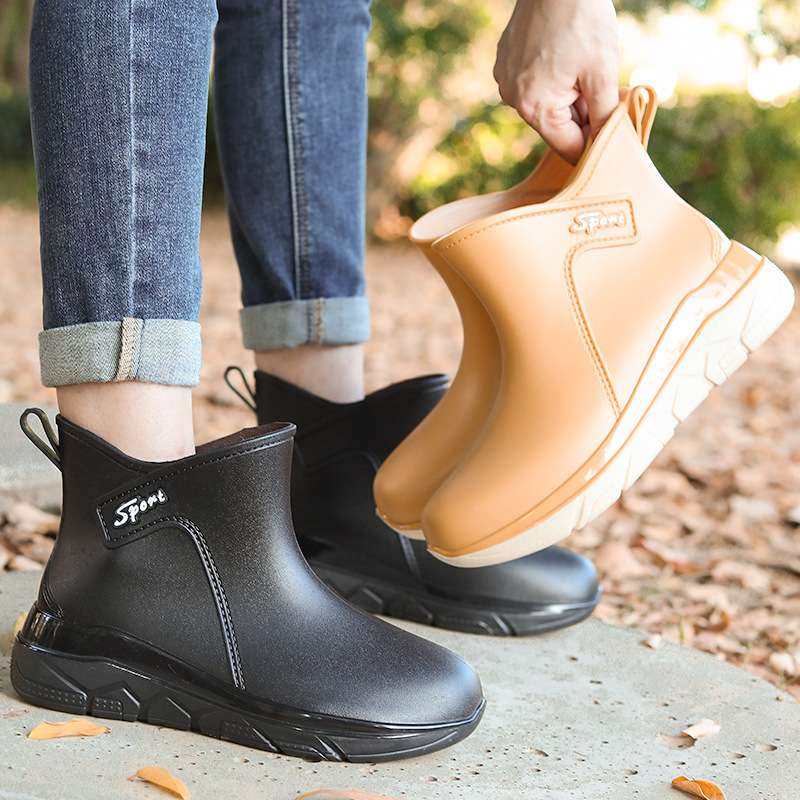 長靴レディース 長靴 スポーティー ショートブーツ レインシューズ