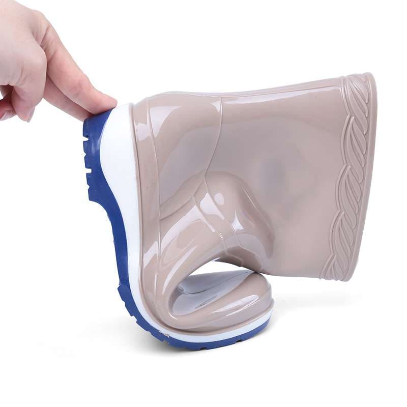 長靴レディース 雨の日も快適 花柄デザイン長靴