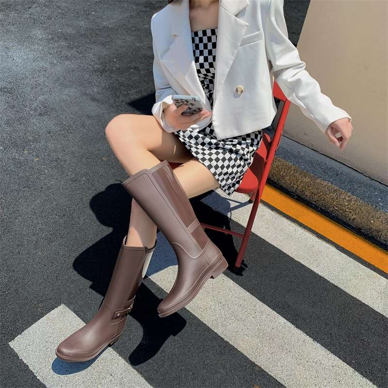 長靴レディース 都会的スタイル 雨の日ブーツ