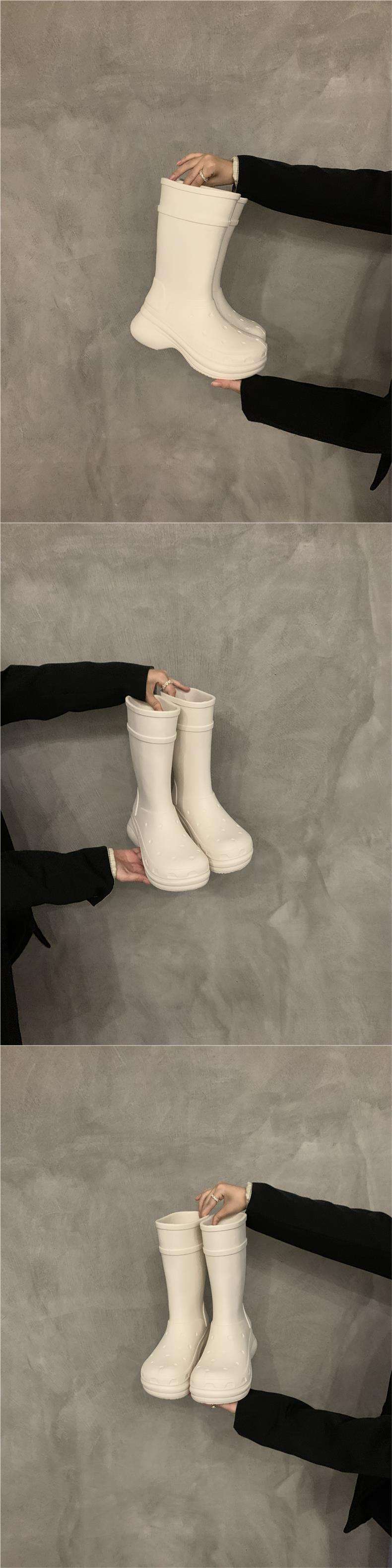 長靴レディース スタイリッシュ防水ブーツ