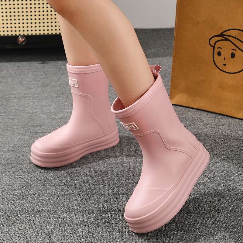 長靴レディース 長靴 シンプルモダン ショート丈レインブーツ