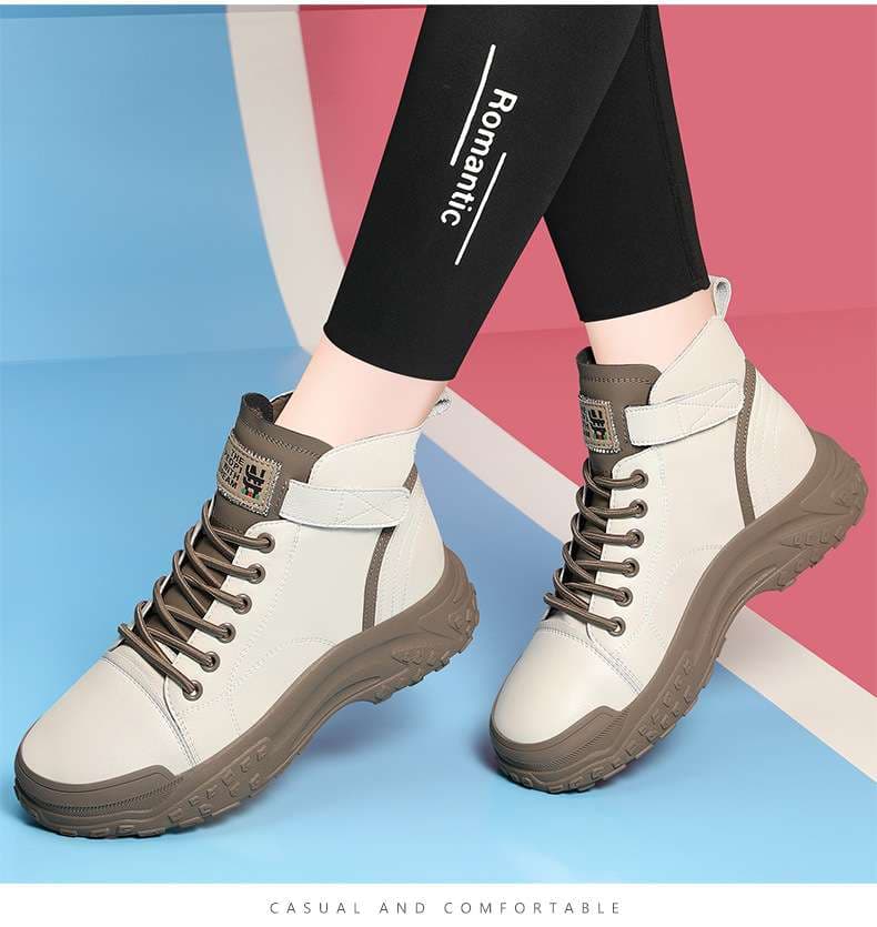 長靴レディース アウトドア風カジュアル厚底ブーツ