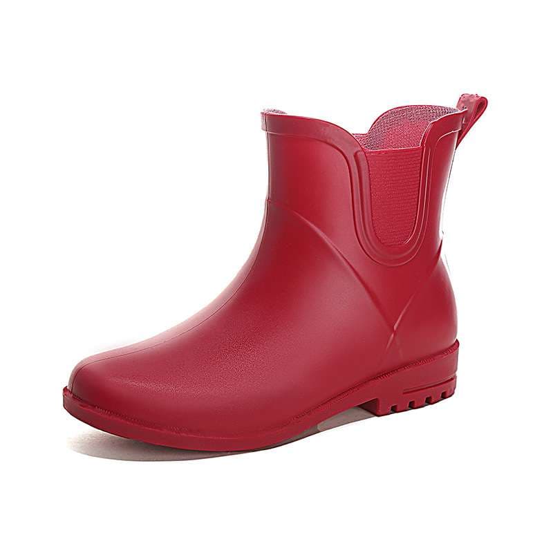 長靴レディース 長靴 スタイリッシュ防水ショートブーツ