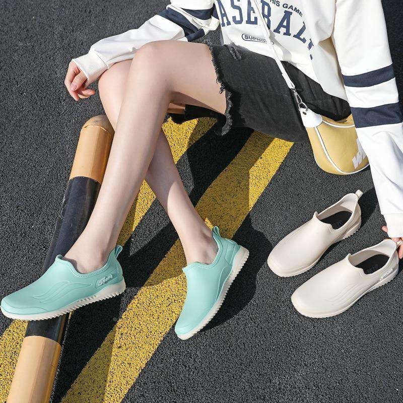 長靴レディース 長靴 快適スリップオン防水シューズ