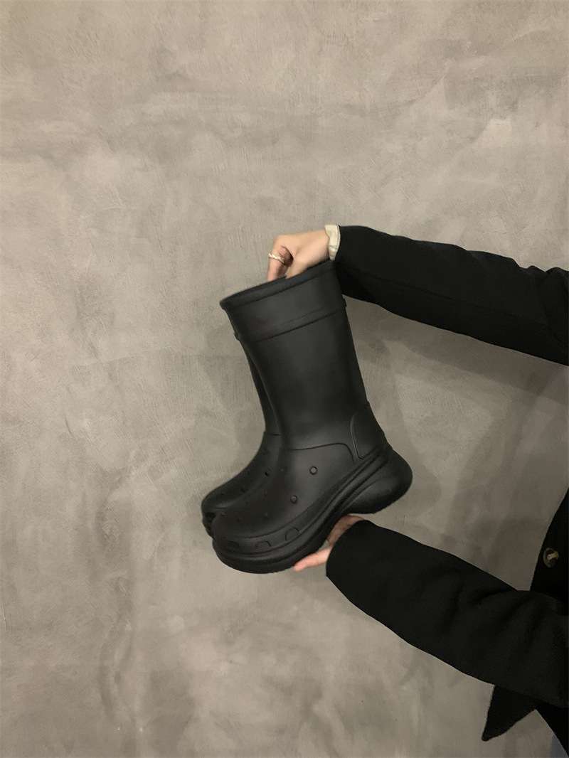 長靴レディース スタイリッシュ防水ブーツ
