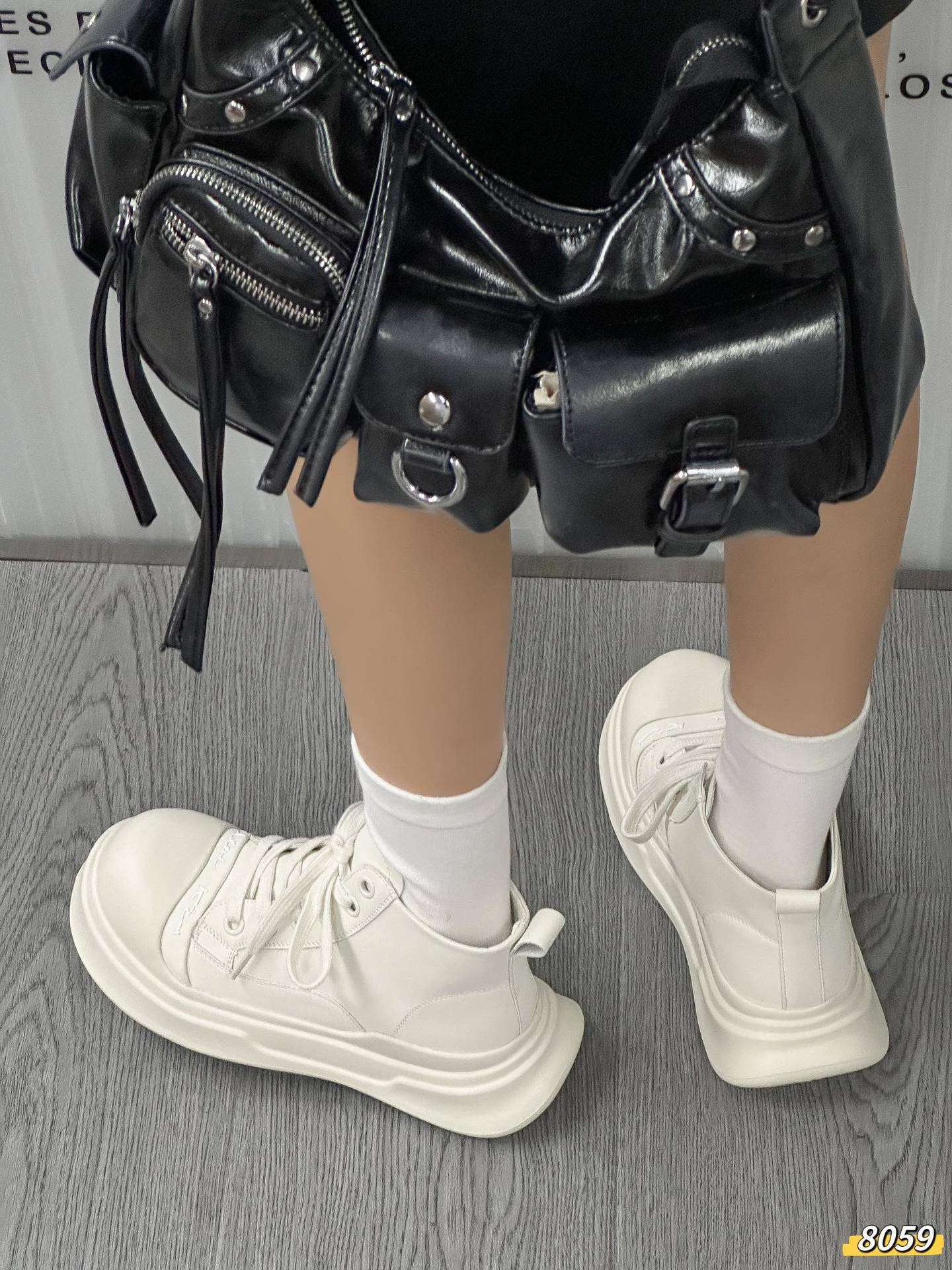 長靴レディース 長靴 モダンチャンキーハイカットスニーカー