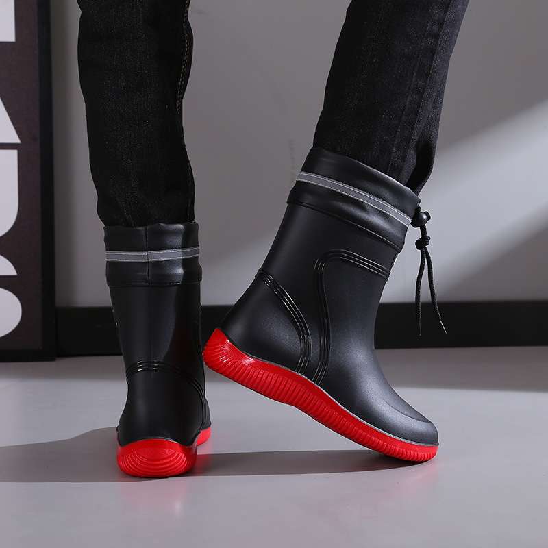 長靴レディース 快適防水アンクルブーツ 作業用長靴