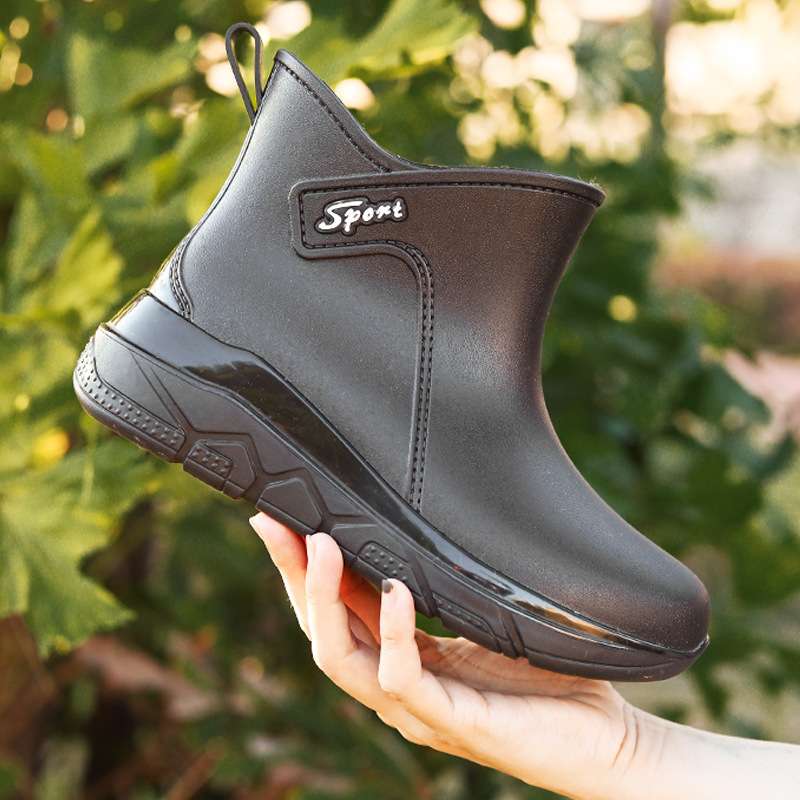 長靴レディース 長靴 スポーティー ショートブーツ レインシューズ