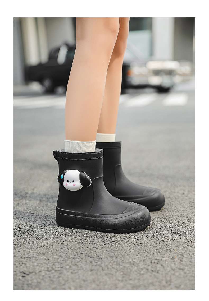 長靴レディース 雨の日が楽しくなる犬モチーフの長靴