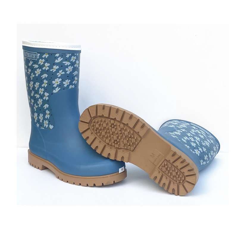 長靴レディース 花柄プリントの雨の日も楽しい長靴