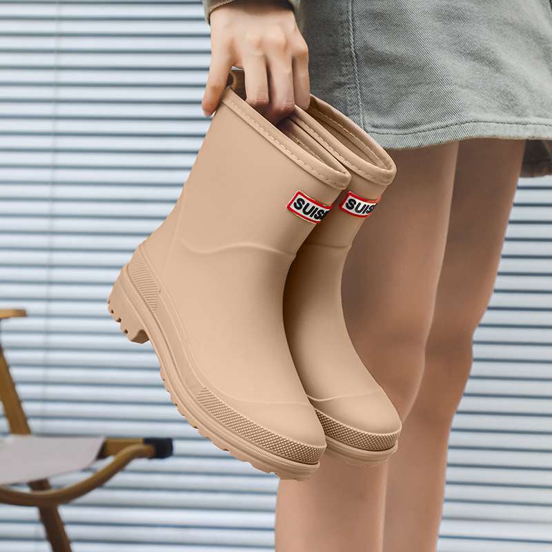 長靴レディース レディース シンプル ショート レインブーツ