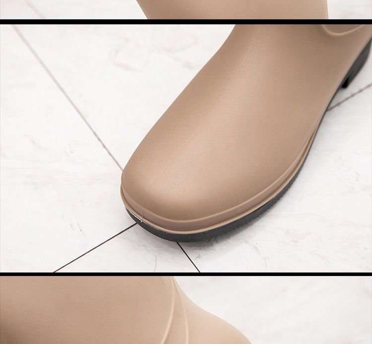 長靴レディース 長靴 花柄ファー付きレインブーツ