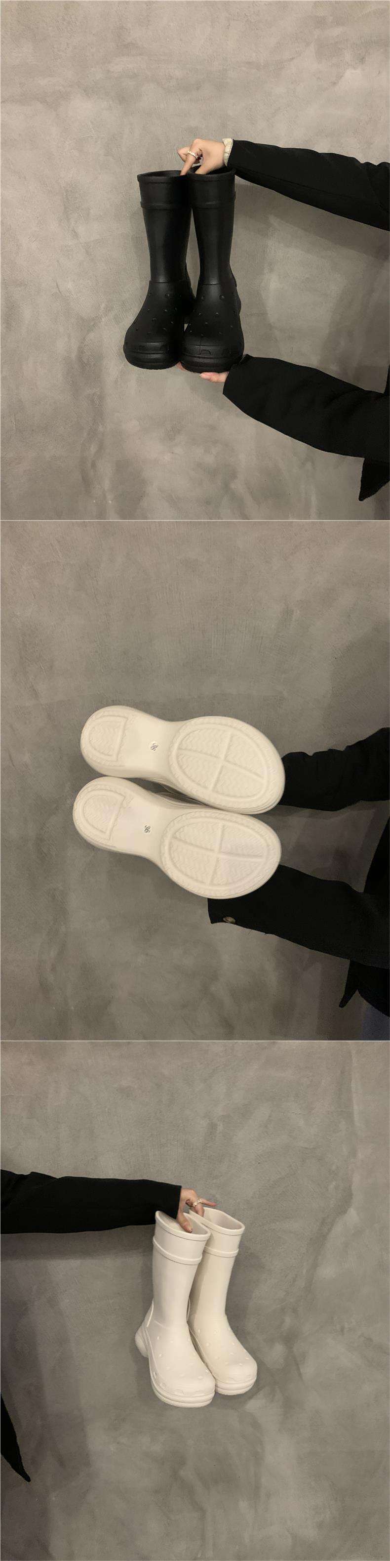 長靴レディース スタイリッシュ防水ブーツ