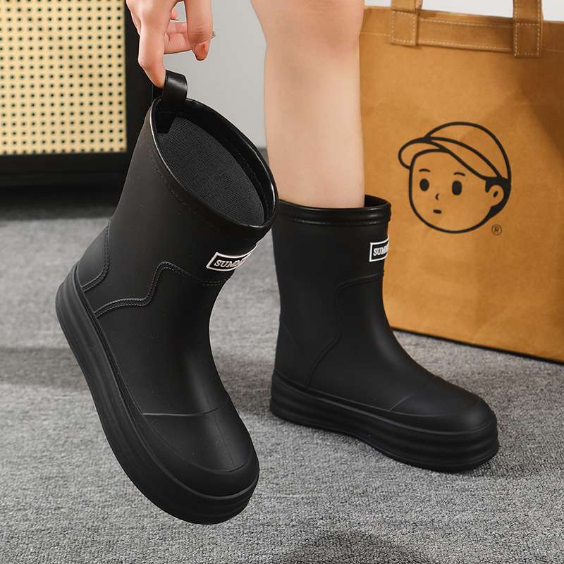 長靴レディース 長靴 シンプルモダン ショート丈レインブーツ