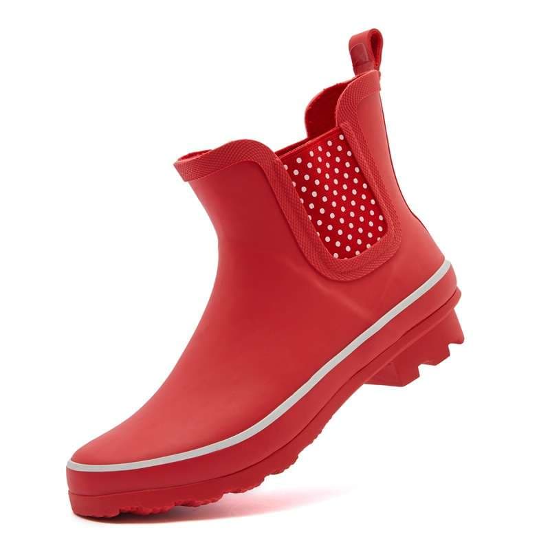 長靴レディース 花柄アンクル丈レインブーツ