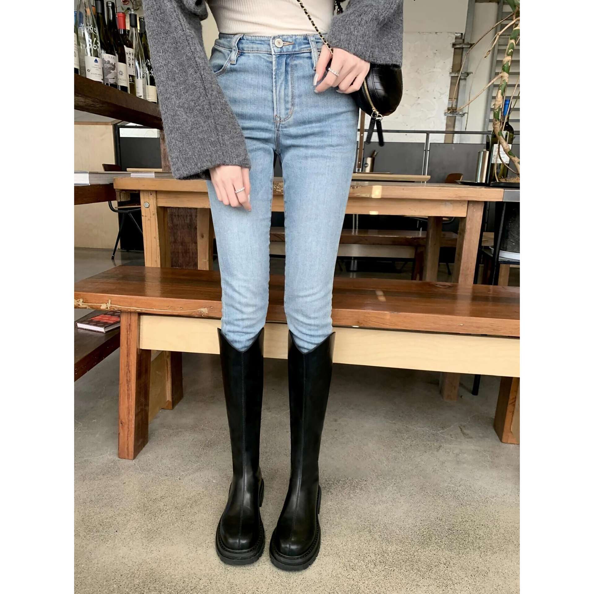 長靴レディース エレガントフォルムの美脚ロングブーツ