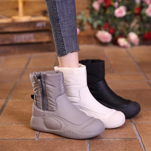 長靴レディース レディース防水防寒ショート丈スノーブーツ