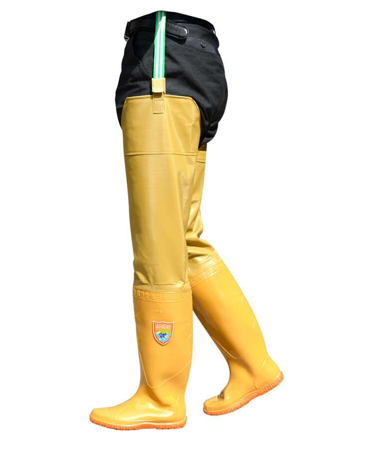 長靴レディース 迷彩柄付き防水ハイブーツ