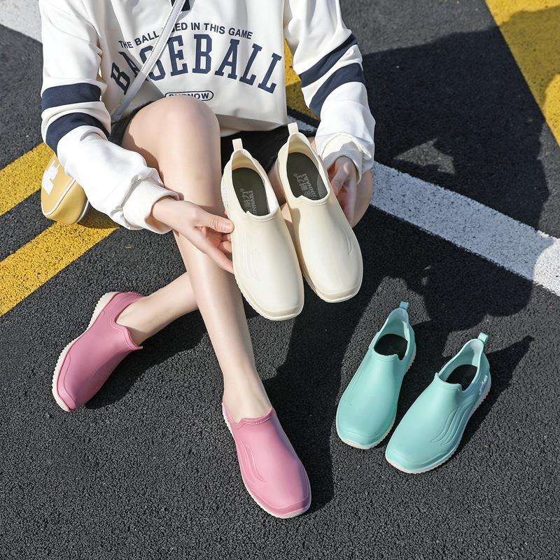 長靴レディース 長靴 快適スリップオン防水シューズ