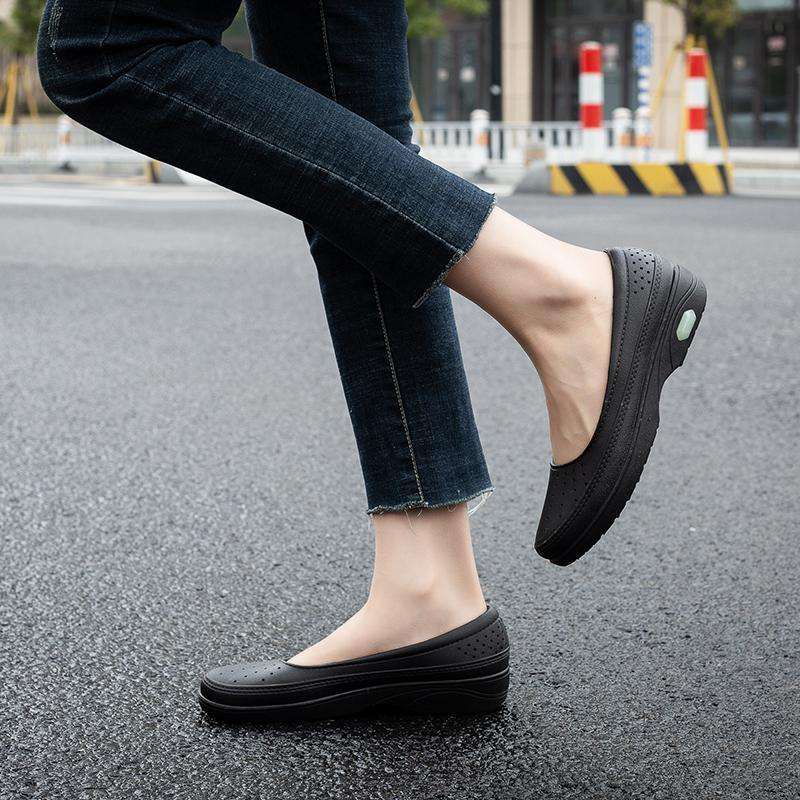 長靴レディース 快適防水フラットシューズ