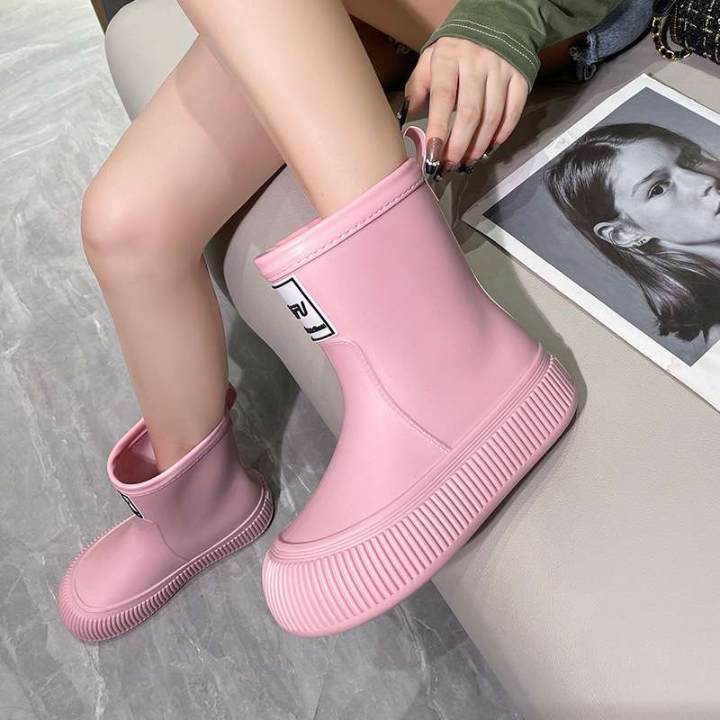 長靴レディース オシャレ快適 防水ショートブーツ