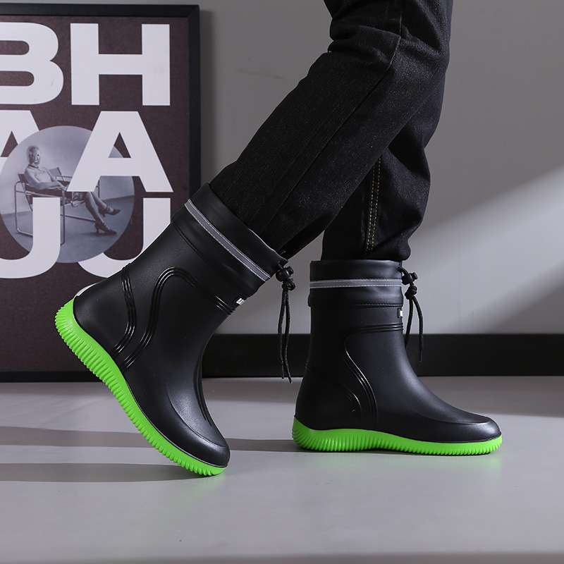 長靴レディース 快適防水アンクルブーツ 作業用長靴