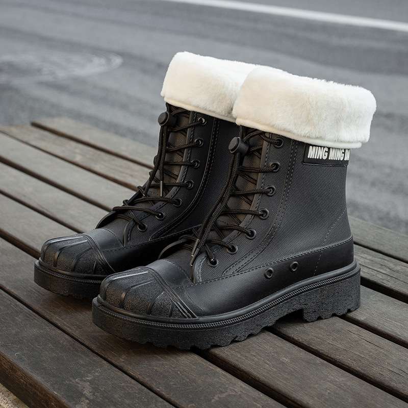 長靴レディース 作業用タフソール編み上げブーツ