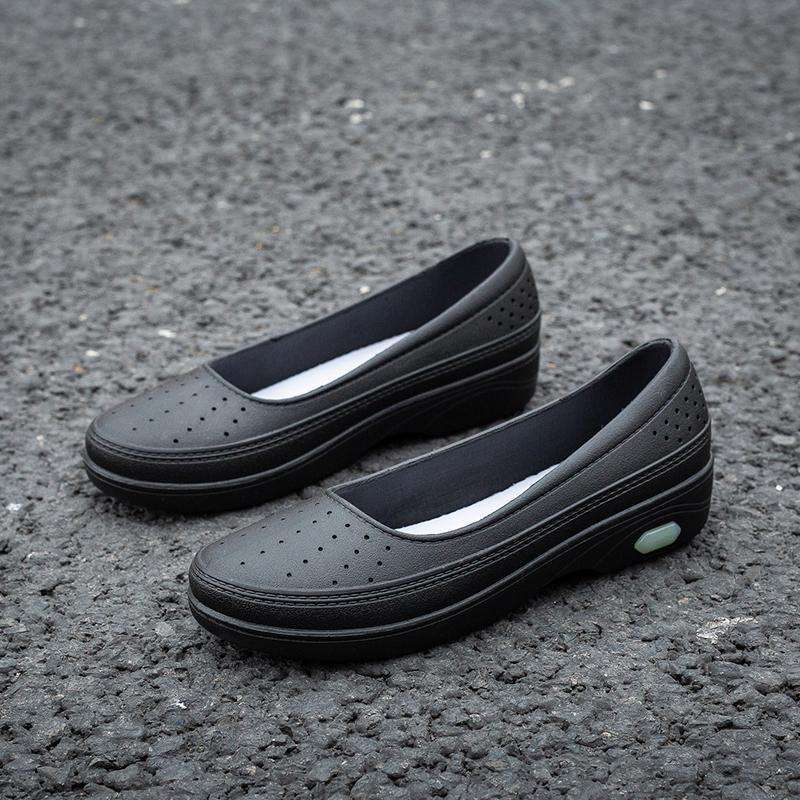 長靴レディース 快適防水フラットシューズ