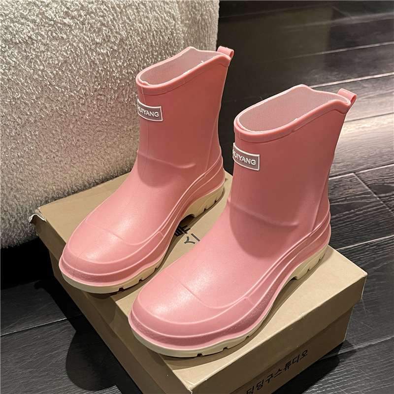 長靴レディース 快適ボア付き防水ショートブーツ