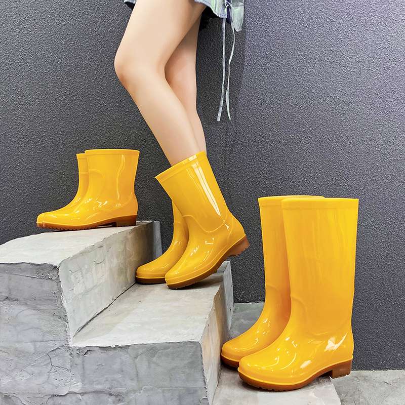 長靴レディース 長靴 快適オシャレ 艶やか雨靴