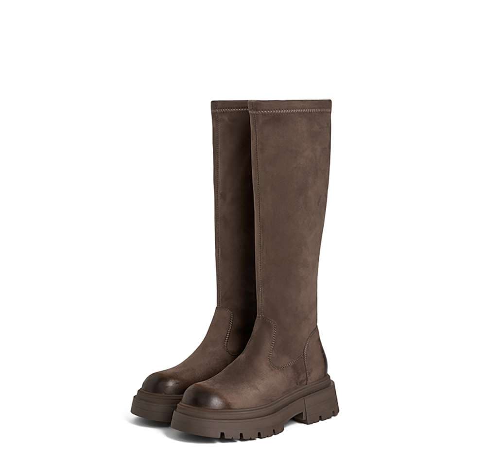 長靴レディース 伸縮性抜群のロングブーツ